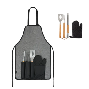 Set de asado con delantal
